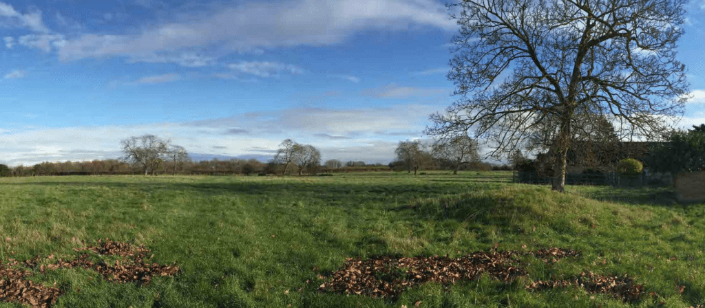 Existing site photo of the proposed Bottisham Meadows development in Cambridgeshire by Axis Land Management